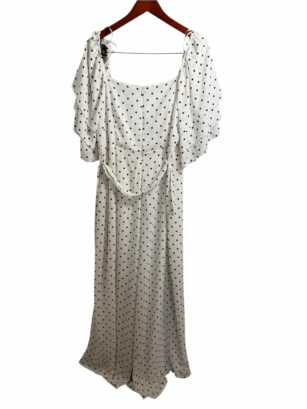 Forever 21 White Off-Shoulder Polka Dot Jumpsuit - Picture 3 of 9
